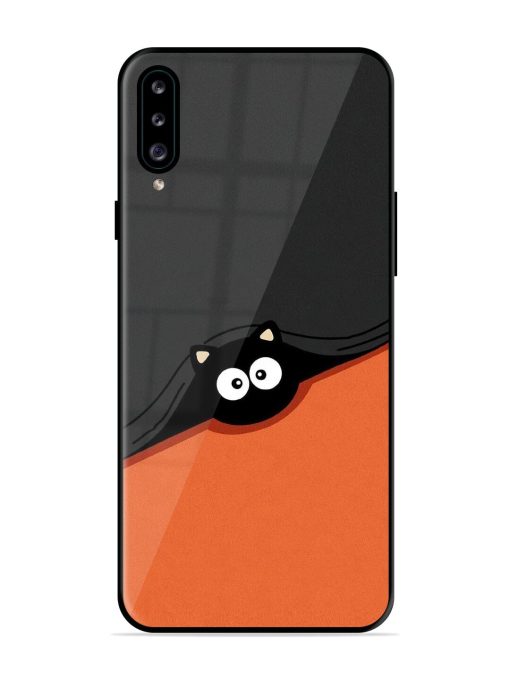 Peek-A-Boo Kitty Glossy Soft Edge Case for Samsung Galaxy A30S Chachhi