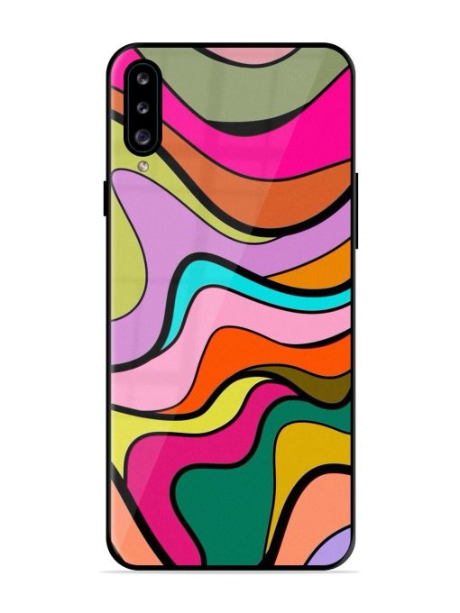 Wavy Wonder Glossy Soft Edge Case for Samsung Galaxy A30S Chachhi