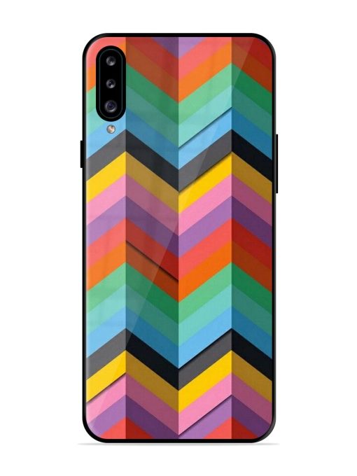 Colorful Zigzag Glossy Soft Edge Case for Samsung Galaxy A30S Chachhi