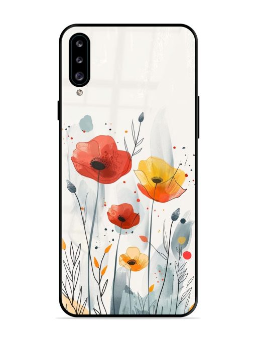 Poppy Fields Glossy Soft Edge Case for Samsung Galaxy A30S Chachhi