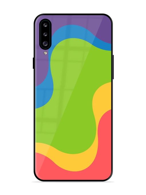 Wavy Rainbow Wonderland Glossy Soft Edge Case for Samsung Galaxy A30S Chachhi