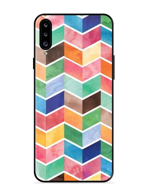 Watercolor Chevron Whimsy Glossy Soft Edge Case for Samsung Galaxy A30S Chachhi