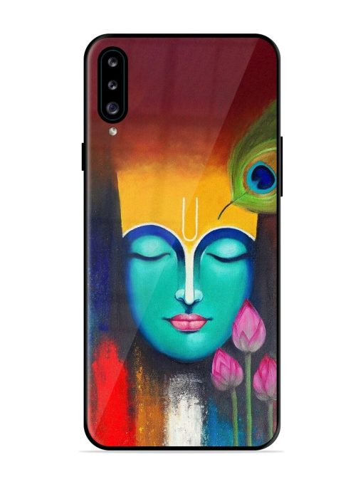 Divine Tranquility: The Face Of Krishna Glossy Soft Edge Case for Samsung Galaxy A30S Chachhi