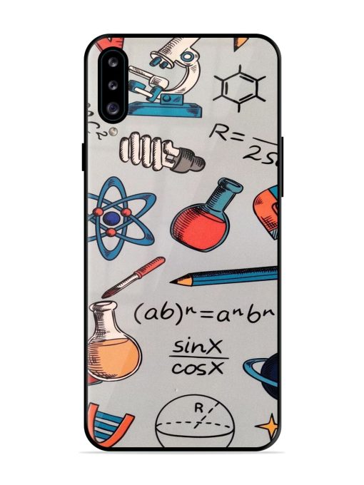 Science Doodle Delight Glossy Soft Edge Case for Samsung Galaxy A30S Chachhi