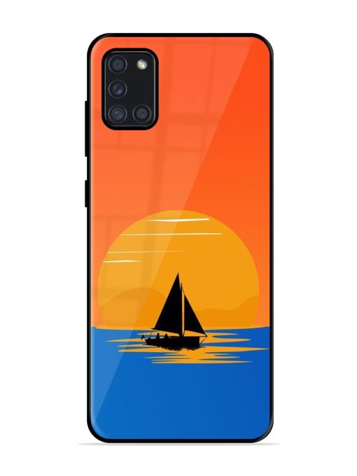 Sunset Sail Glossy Soft Edge Case for Samsung Galaxy A31 Chachhi