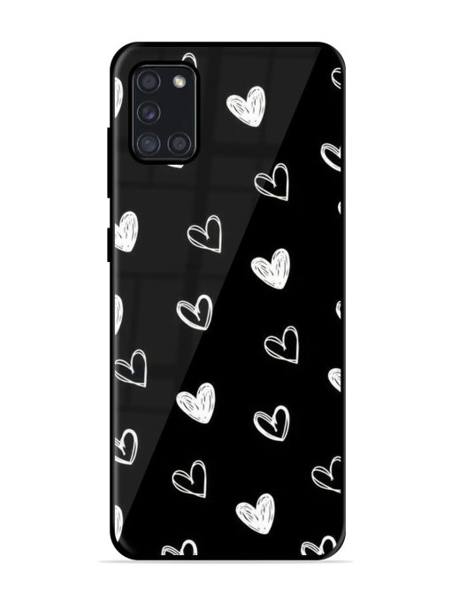 Scattered Hearts Glossy Soft Edge Case for Samsung Galaxy A31 Chachhi