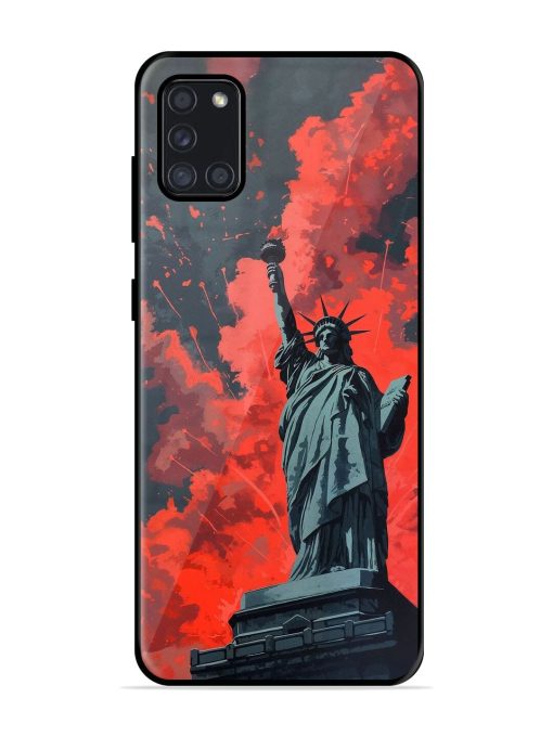 Lady Liberty'S Firework Finale Glossy Soft Edge Case for Samsung Galaxy A31 Chachhi