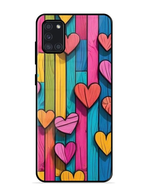 Rainbow Of Hearts Glossy Soft Edge Case for Samsung Galaxy A31 Chachhi