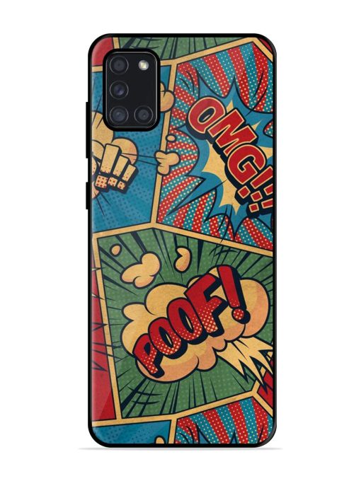 Comic Book Chaos Glossy Soft Edge Case for Samsung Galaxy A31 Chachhi