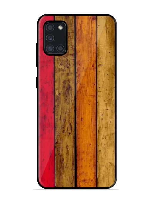 Colorful Woodgrain Glossy Soft Edge Case for Samsung Galaxy A31 Chachhi