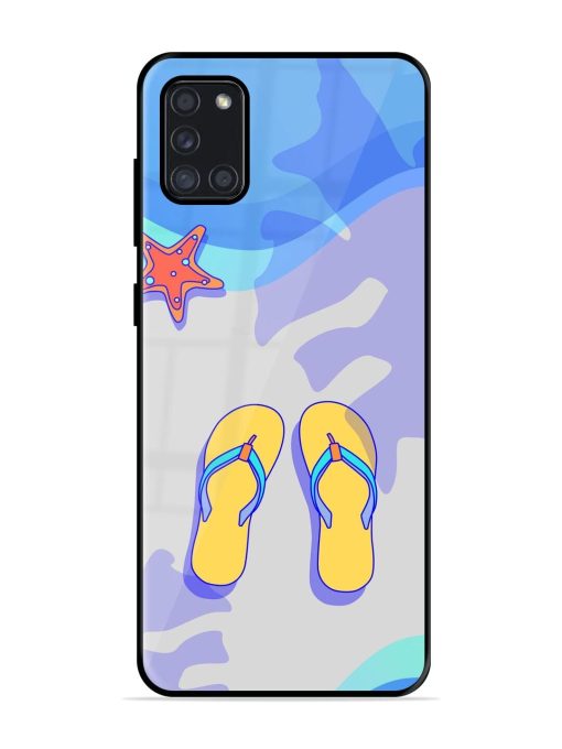 Sandy Toes And Salty Seas Glossy Soft Edge Case for Samsung Galaxy A31 Chachhi