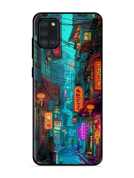 Neon Nightscape Glossy Soft Edge Case for Samsung Galaxy A31 Chachhi