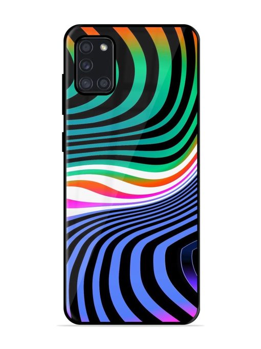 Psychedelic Waves Glossy Soft Edge Case for Samsung Galaxy A31 Chachhi