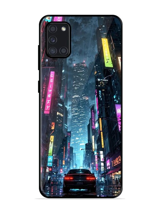 Neon Nightscape Glossy Soft Edge Case for Samsung Galaxy A31 Chachhi