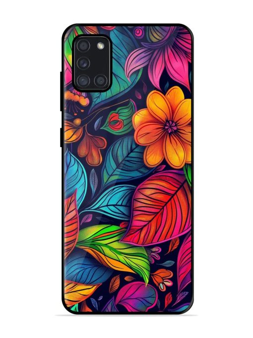 Rainbow Of Blooms Glossy Soft Edge Case for Samsung Galaxy A31 Chachhi