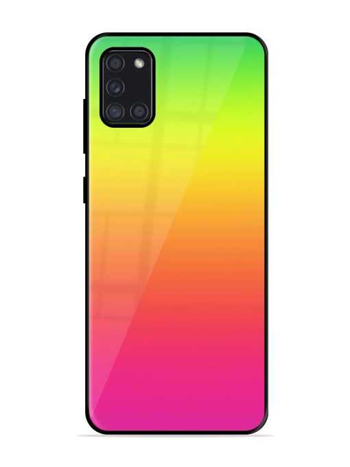 Rainbow Gradient Glossy Soft Edge Case for Samsung Galaxy A31 Chachhi