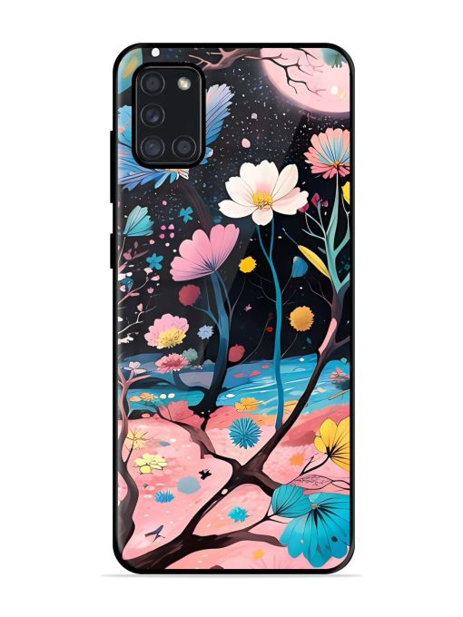 Cosmic Bloom Glossy Soft Edge Case for Samsung Galaxy A31 Chachhi