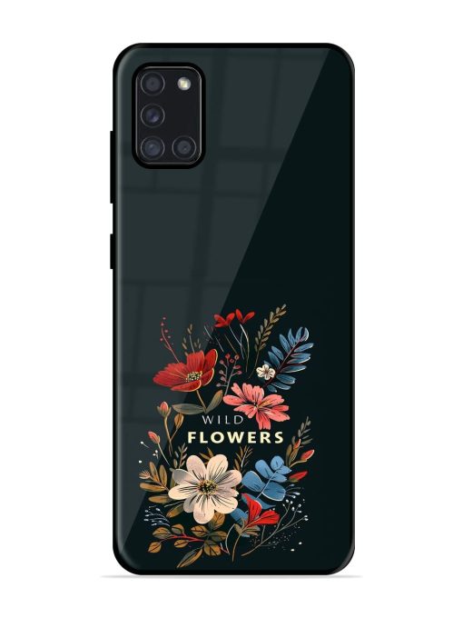 Dark Floral Glossy Soft Edge Case for Samsung Galaxy A31 Chachhi