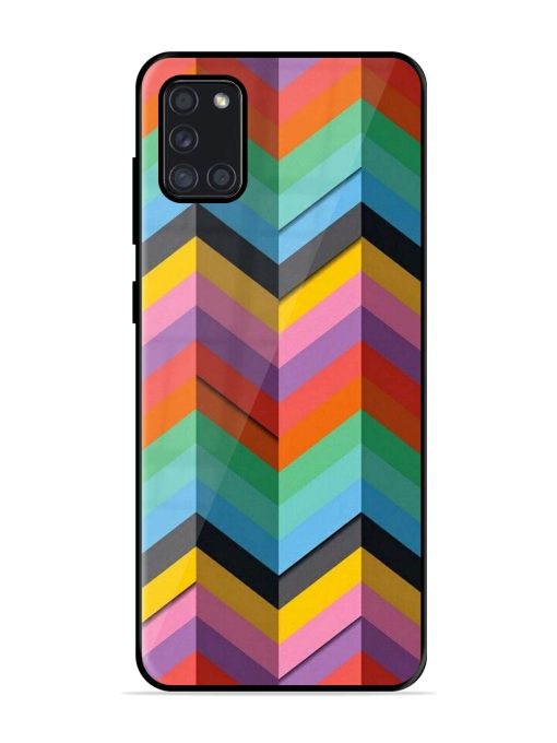 Colorful Zigzag Glossy Soft Edge Case for Samsung Galaxy A31