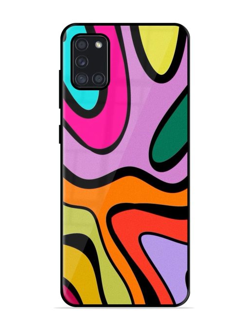 Groovy Swirls Glossy Soft Edge Case for Samsung Galaxy A31 Chachhi