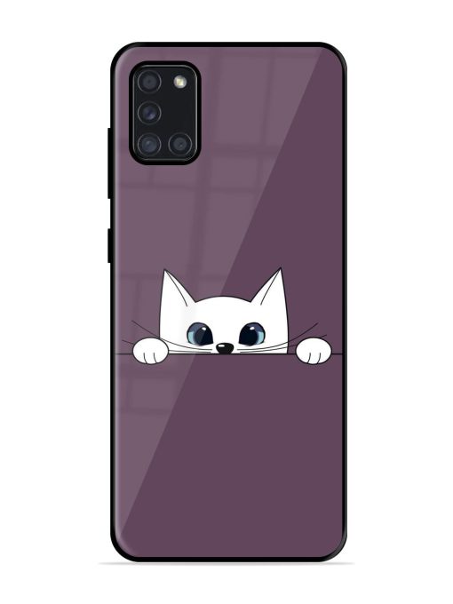 Peek-A-Boo Kitty Glossy Soft Edge Case for Samsung Galaxy A31 Chachhi