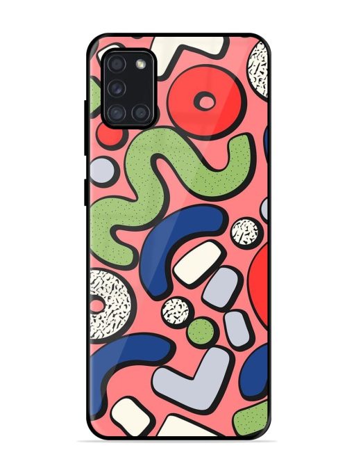 Groovy Geometric Shapes Glossy Soft Edge Case for Samsung Galaxy A31 Chachhi