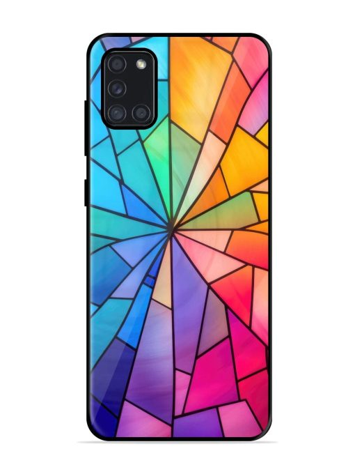 Stained Glass Kaleidoscope Of Colors Glossy Soft Edge Case for Samsung Galaxy A31 Chachhi