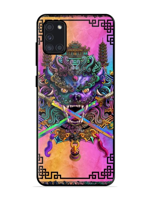 Psychedelic Fu Dog Tapestry Glossy Soft Edge Case for Samsung Galaxy A31 Chachhi