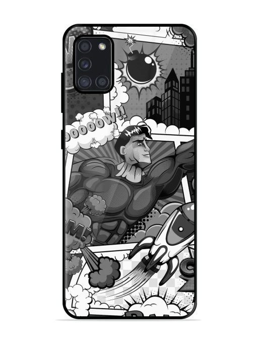 Comic Book Chaos Glossy Soft Edge Case for Samsung Galaxy A31 Chachhi