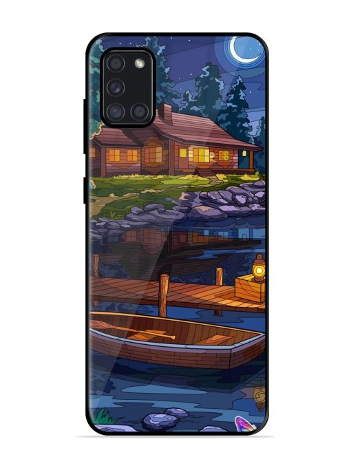 Moonlit Serenity Glossy Soft Edge Case for Samsung Galaxy A31 Chachhi