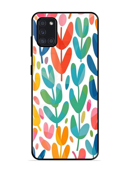 Rainbow Of Blooms Glossy Soft Edge Case for Samsung Galaxy A31 Chachhi