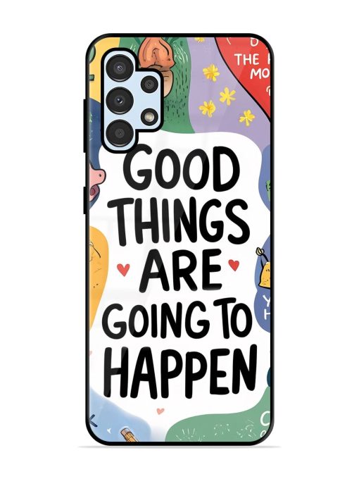 Uplifting Scribbles Glossy Soft Edge Case for Samsung Galaxy A32 (4G) Chachhi