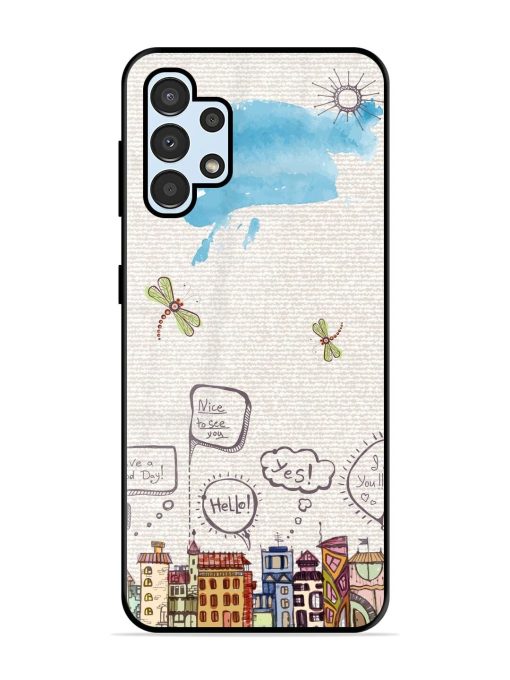 Doodle City Glossy Soft Edge Case for Samsung Galaxy A32 (4G) Chachhi