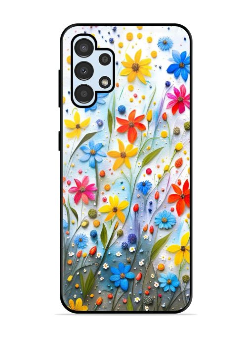 Vibrant Floral Glossy Soft Edge Case for Samsung Galaxy A32 (4G) Chachhi