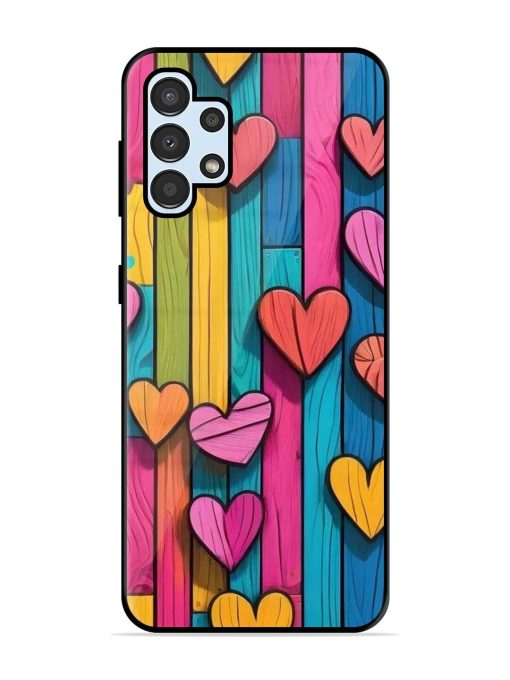 Rainbow Of Hearts Glossy Soft Edge Case for Samsung Galaxy A32 (4G) Chachhi