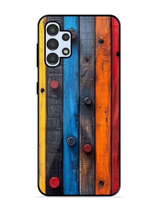 Rainbow Plank Glossy Soft Edge Case for Samsung Galaxy A32 (4G) Chachhi