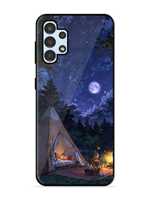 Moonlight Camping Glossy Soft Edge Case for Samsung Galaxy A32 (4G) Chachhi