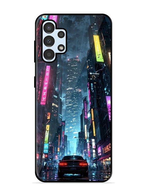 Neon Nightscape Glossy Soft Edge Case for Samsung Galaxy A32 (4G) Chachhi