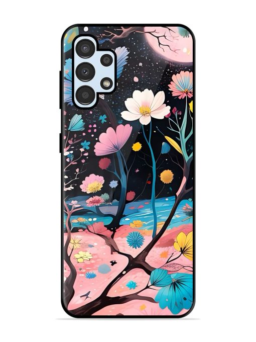 Cosmic Bloom Glossy Soft Edge Case for Samsung Galaxy A32 (4G) Chachhi