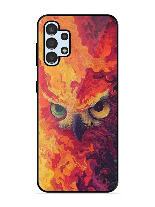 Fiery Owl Glossy Soft Edge Case for Samsung Galaxy A32 (4G) Chachhi