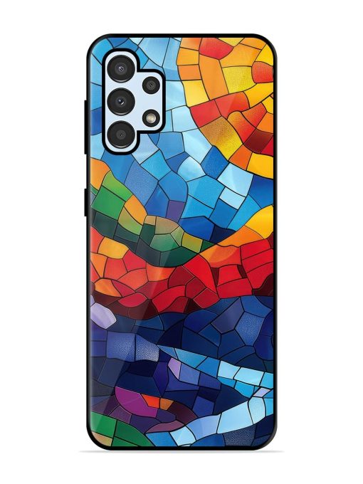 Mosaic Sunset Glossy Soft Edge Case for Samsung Galaxy A32 (4G) Chachhi