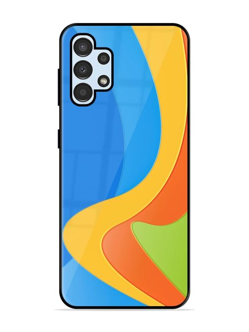 Curvy Color Cascade Glossy Soft Edge Case for Samsung Galaxy A32 (4G) Chachhi