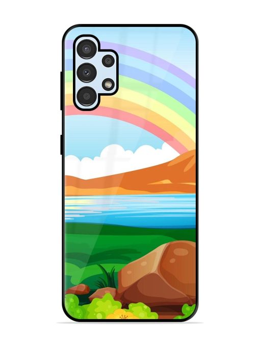 Rainbow Over The Lake Glossy Soft Edge Case for Samsung Galaxy A32 (4G) Chachhi