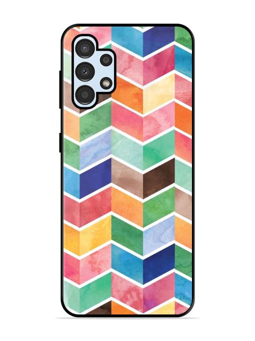 Watercolor Chevron Whimsy Glossy Soft Edge Case for Samsung Galaxy A32 (4G) Chachhi