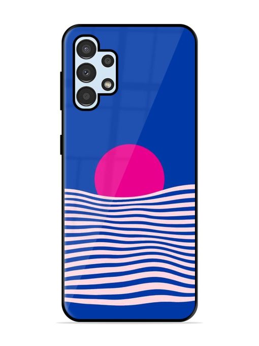 Pink Sunset Over Blue Waves Glossy Soft Edge Case for Samsung Galaxy A32 (4G) Chachhi