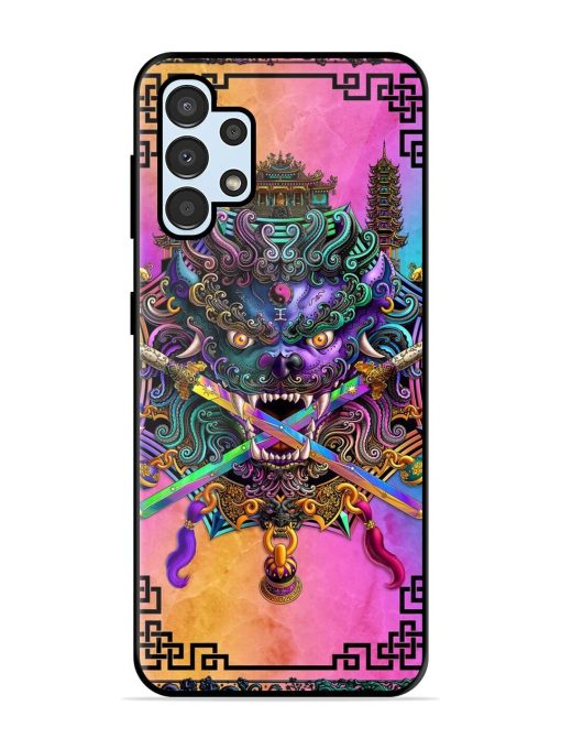 Psychedelic Fu Dog Tapestry Glossy Soft Edge Case for Samsung Galaxy A32 (4G) Chachhi