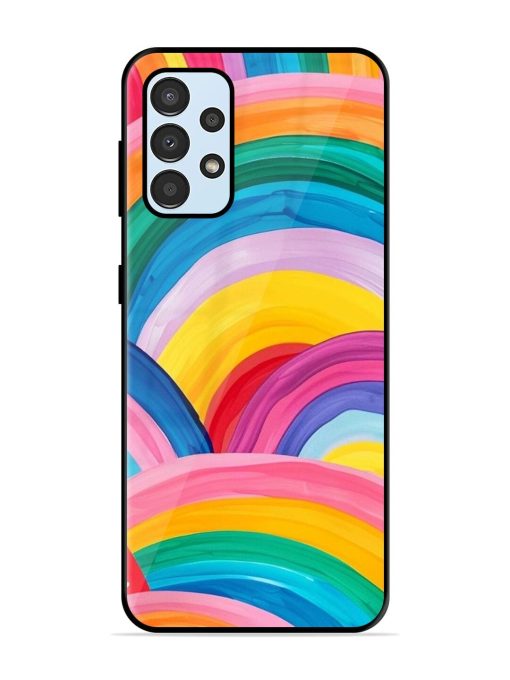 Rainbow Symphony Glossy Soft Edge Case for Samsung Galaxy A33 (5G) Chachhi