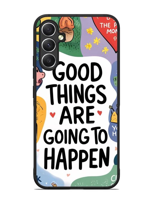 Uplifting Scribbles Glossy Soft Edge Case for Samsung Galaxy A34 (5G)