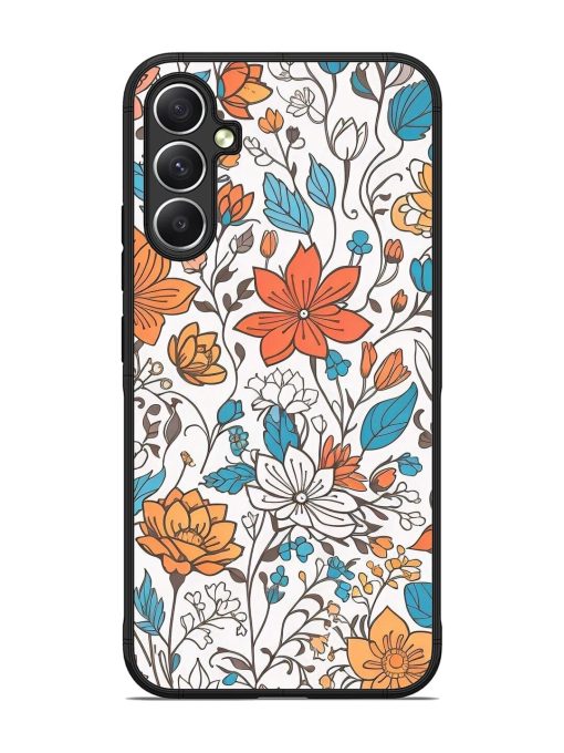 Floral Symphony Glossy Soft Edge Case for Samsung Galaxy A34 (5G)