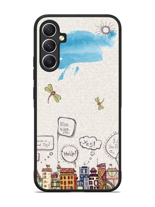 Doodle City Glossy Soft Edge Case for Samsung Galaxy A34 (5G)